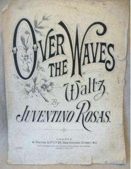 Vintage Sheet Music Over The Waves Waltz By Juventino Rosas Piano Solo